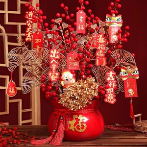 订婚结婚乔迁新居福桶摆件新房客厅家居装饰品搬家过新年布置用品