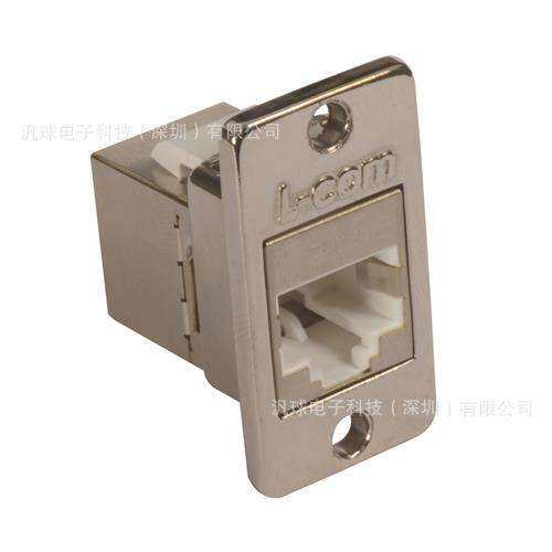 L-COM ECF504-SC5E-MINI 超5类微型RJ45耦合器套件 屏蔽