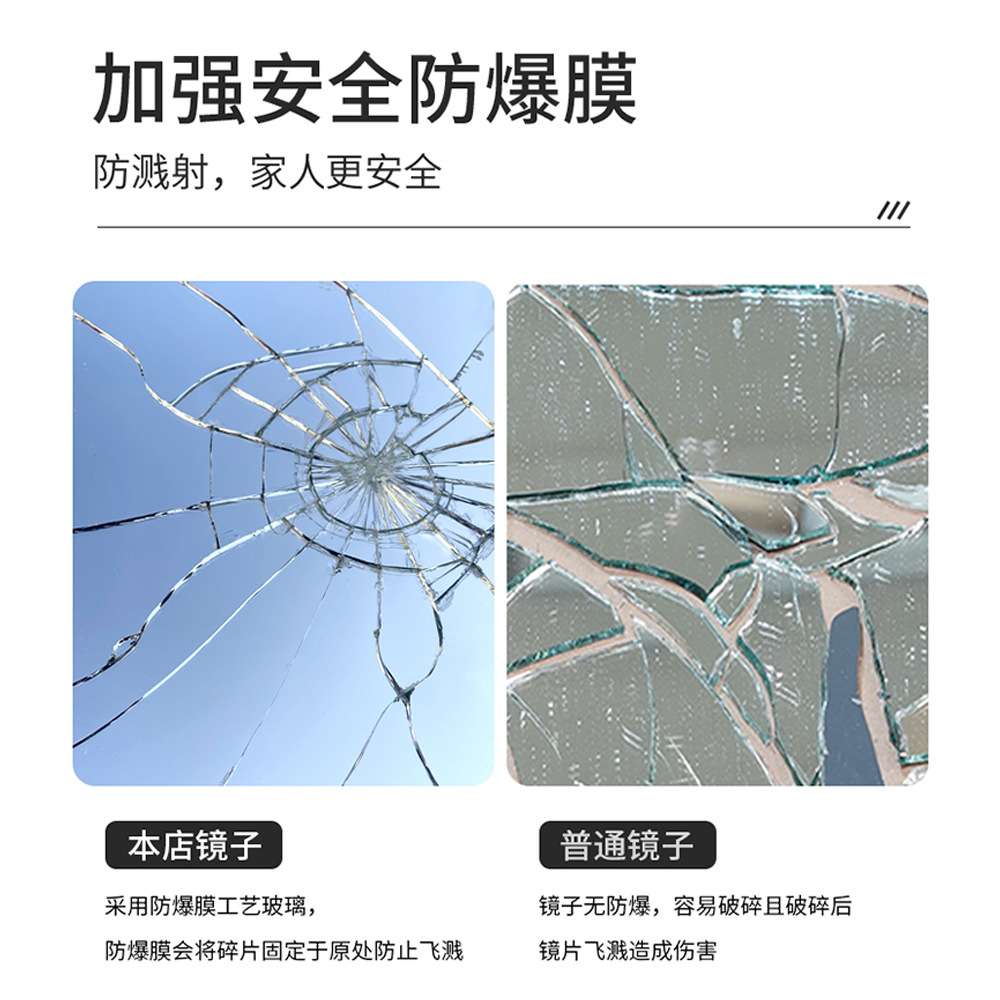BOLEN舞蹈镜壁挂贴墙任意尺寸可以拼墙面镜健身房镜子可添加LED
