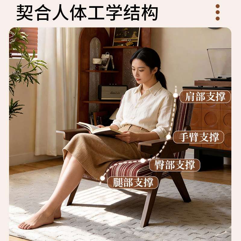 阳台休闲桌椅组合一桌二椅三件套网红小型单人沙发椅子复古中古风