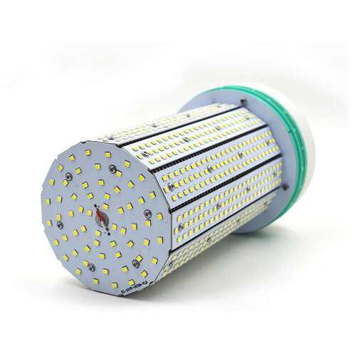 led鳍片足瓦高亮贴片E40E27内置风扇60w100w200w庭院路灯灯泡