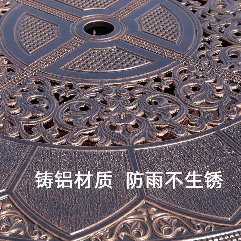 户外铸铝桌椅组合家用露天阳光房花园阳台小茶几茶桌铁艺圆桌子