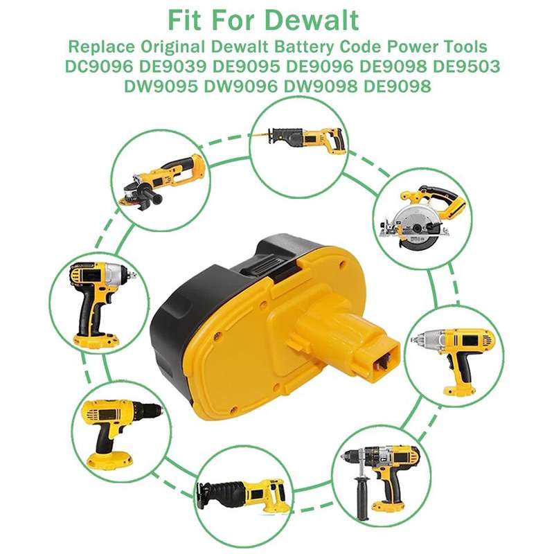 替代德伟DEWAL 18V DC9096 电动工具配件园林工具镍电池