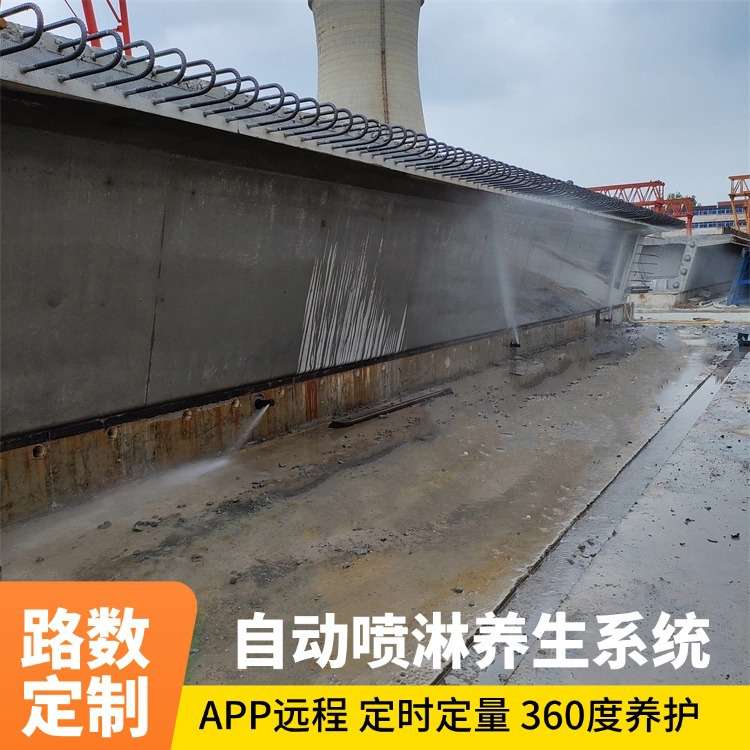 空心板梁喷淋养生机 箱梁台座循环式喷淋养护系统 桥墩智能喷淋