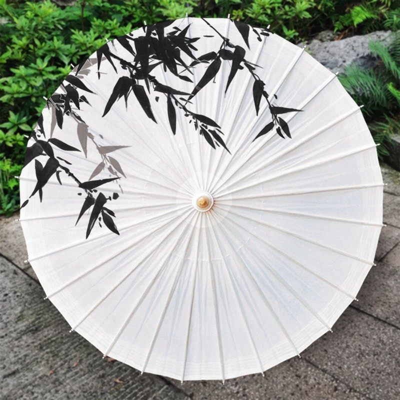 【竹】油纸伞古风汉服装传统防雨防晒纯手工实用男古典江南长柄伞