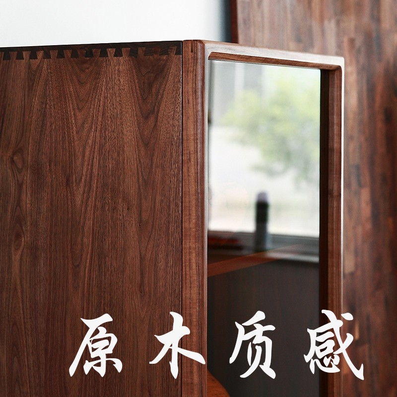 未来日记家具实木书柜陈列柜储物柜子定做玻璃橱柜边柜落地收纳柜