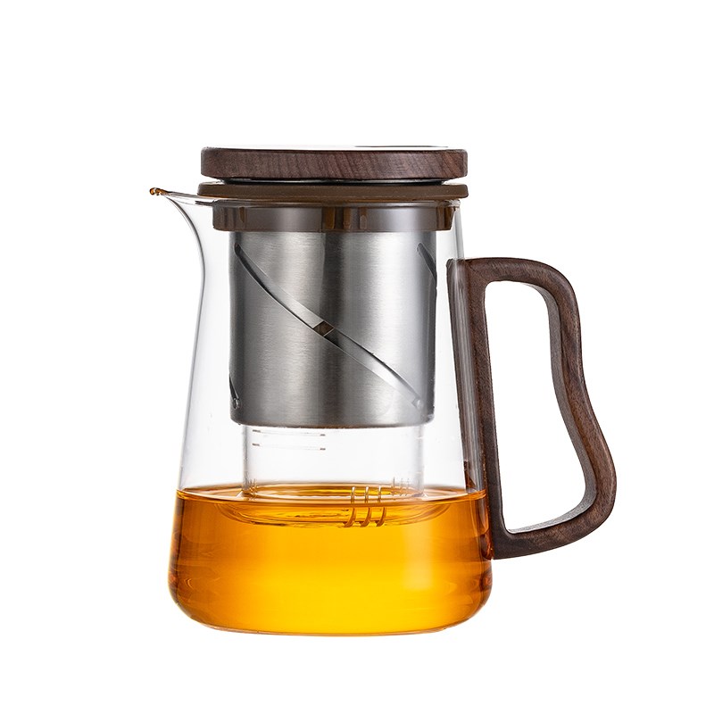 顶壶磁吸式升降内胆泡茶壶全玻璃飘逸杯煮茶壶家用过滤泡花茶壶器