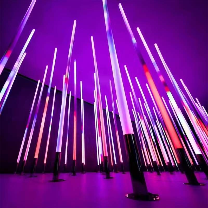 流光柱幻彩LED灯管景观灯户外灯光节互动七彩流水柱跑马灯可调光