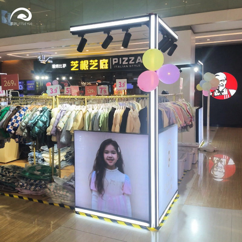 服装快闪展示架商场可移动便携式发光桁架中庭货架设计搭建工厂