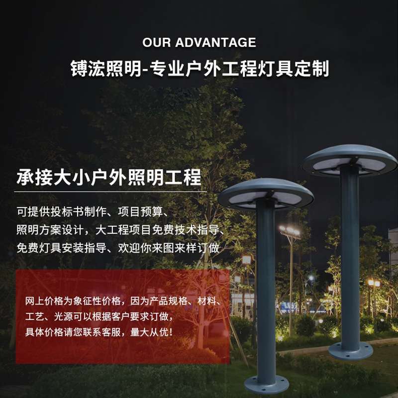 厂家制作LED草坪灯户外家用超亮路灯led庭院灯室外柱头落地灯