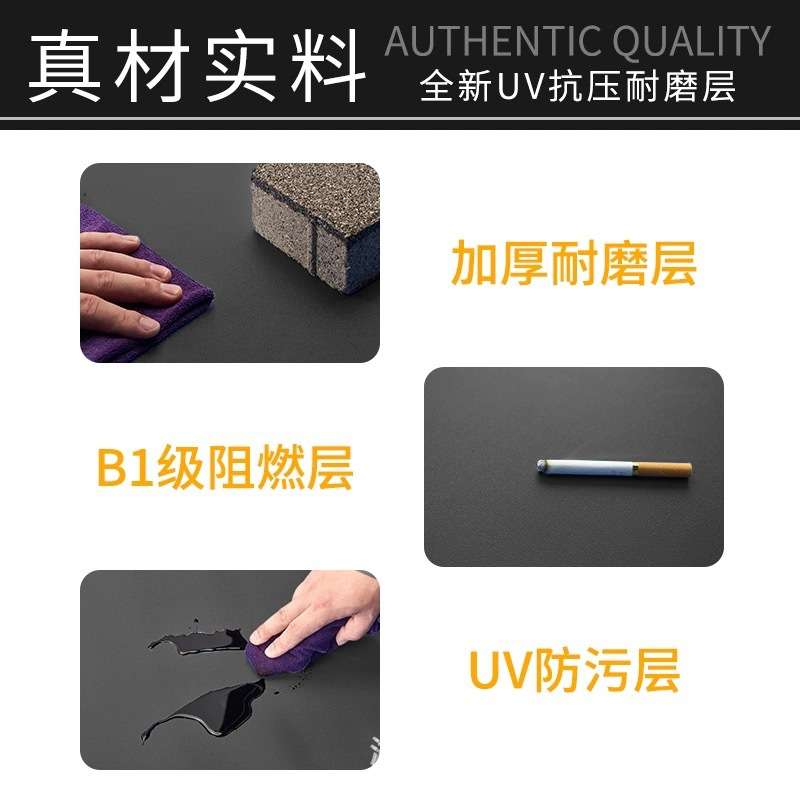 纯黑色舞台地胶加厚商用耐磨PVC塑胶地板革白色摄影T台厂房地板贴
