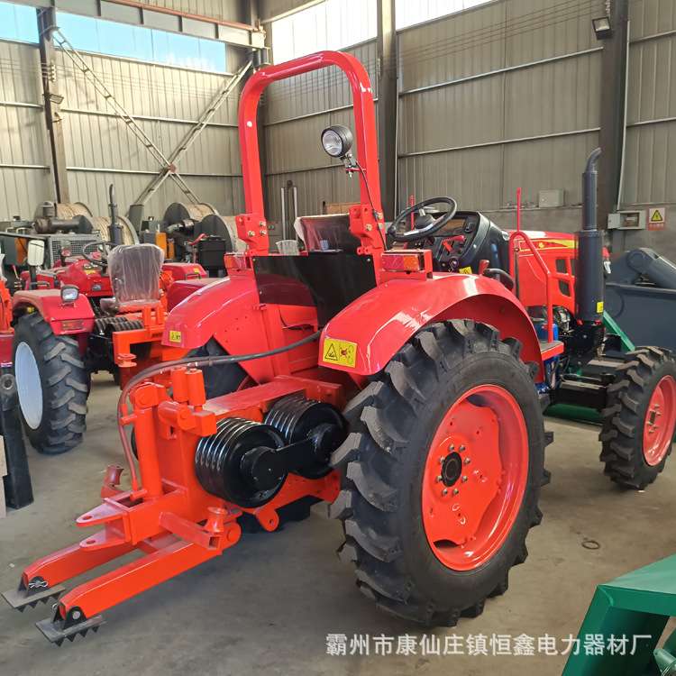拖拉机电缆牵引机 四轮拉线绞磨 电力施工绞盘 农机改装型变速箱