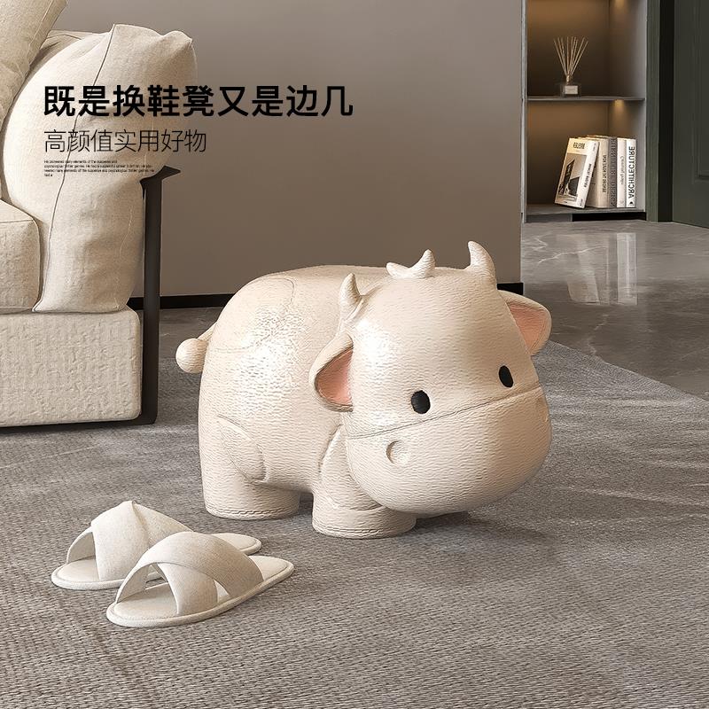 奶油风入户玄关换鞋凳摆件家居饰品门口客厅鞋柜座椅乔迁新居礼品