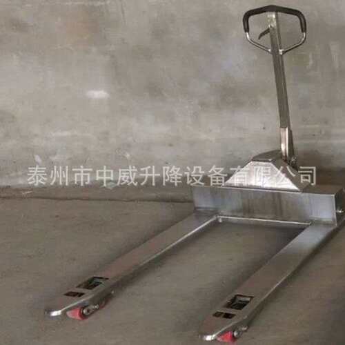 供应不锈钢叉车手动托盘地牛3吨镀锌液压手推车油压地拖老虎车