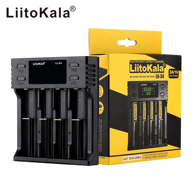 LiitoKala lii-S4 1.2V/3.7V 电池充电器 可电量显示 可正反充电