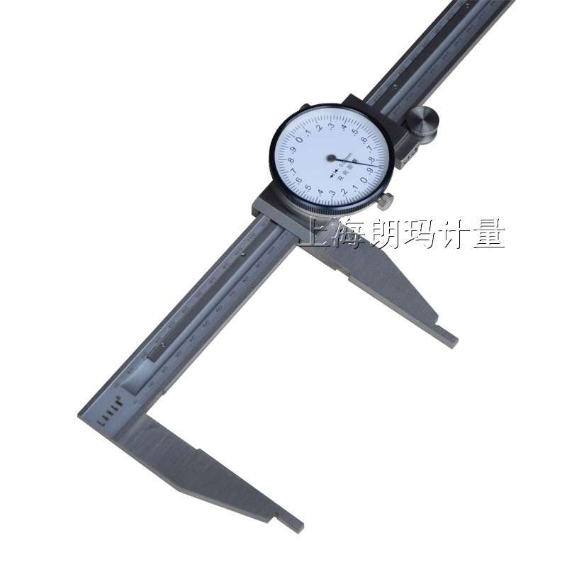 LAN&M/联羽带表卡尺0-500mm 单向爪不锈钢游标卡尺 双向防震0.02