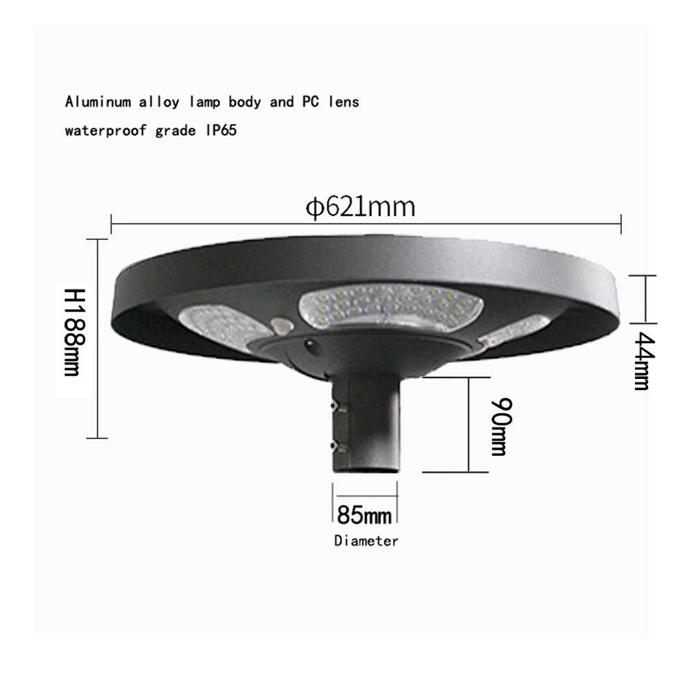 光控2.4GHz遥控感应8种模式UFO飞碟形太阳能庭院路灯led灯户外