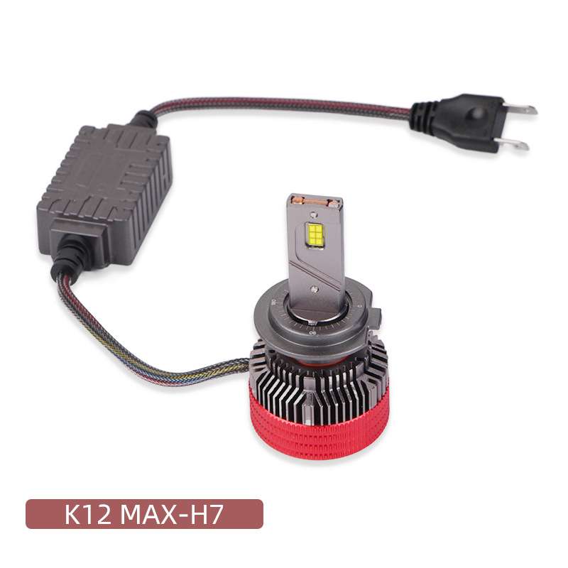 K12汽车LED大灯6000K超亮150W大功率12V灯泡H4远近一体H7双铜管车