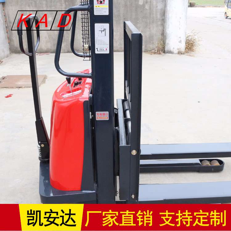 载重1/2吨半电动堆高车电动叉车液压升降叉车半电动堆垛机 价