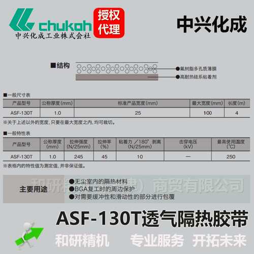 透气ePTFE薄膜胶带ASF-130T   耐高温 隔热 缓冲