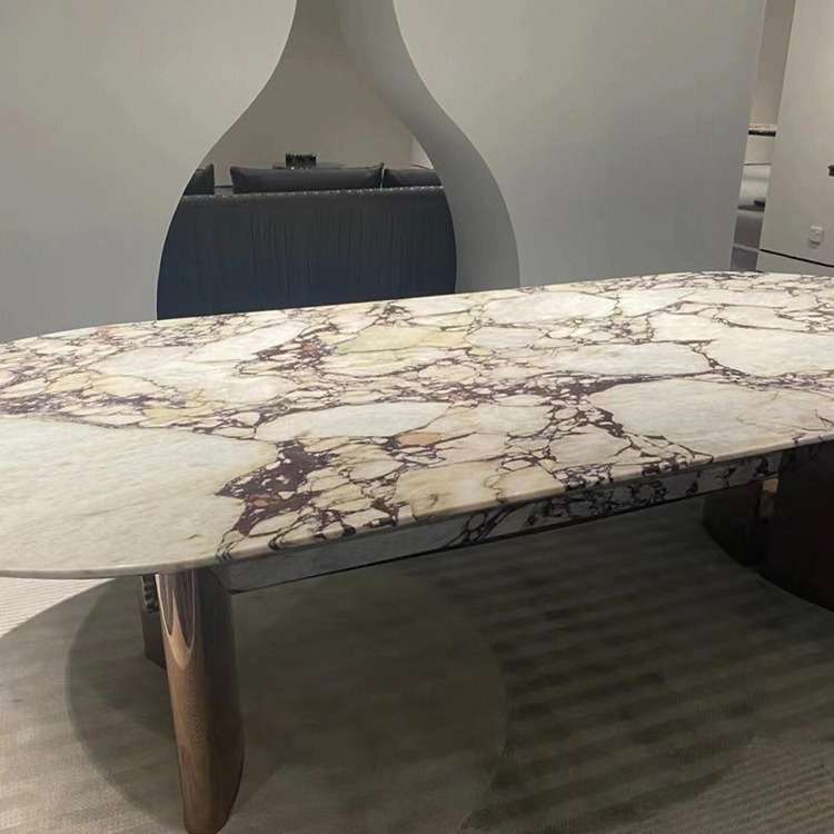 轻奢高端宝格奢石餐桌大平层天然大理石高端现代别墅西餐桌家具