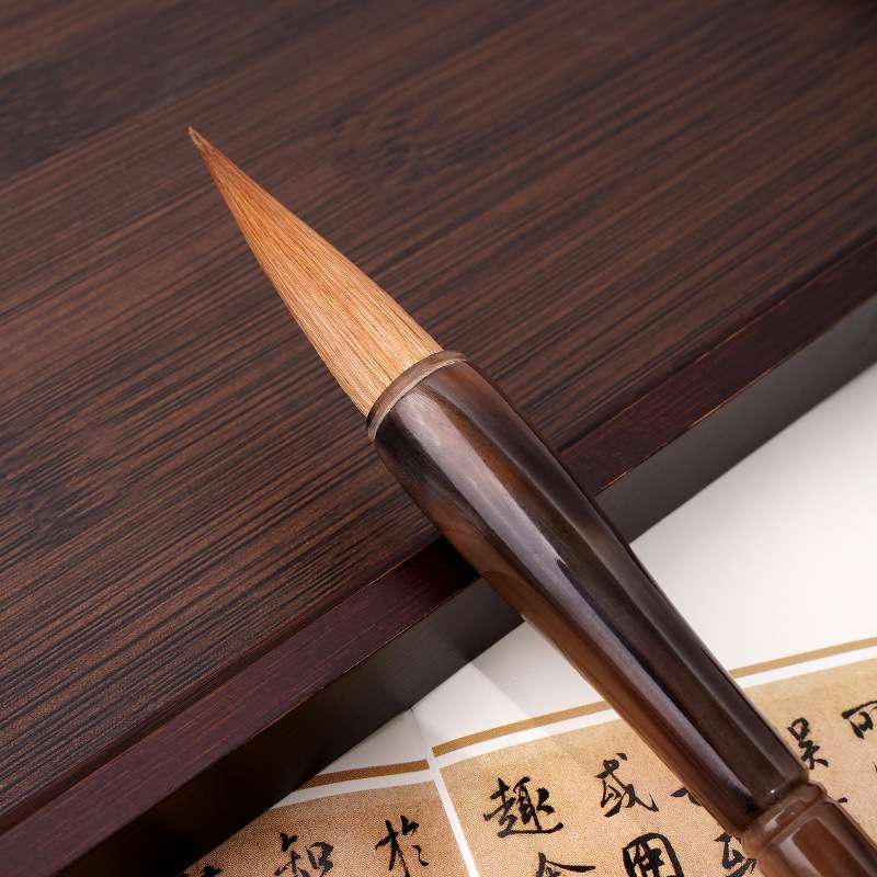 牛角狼毫毛笔纯狼毫专业级套装高档专业狼嚎送礼中楷兼毫书法套装