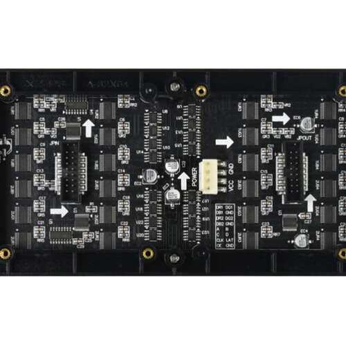 RGB全彩LED点阵显示屏64×32亮度可调 板载2048个RGB LED 3mm间距