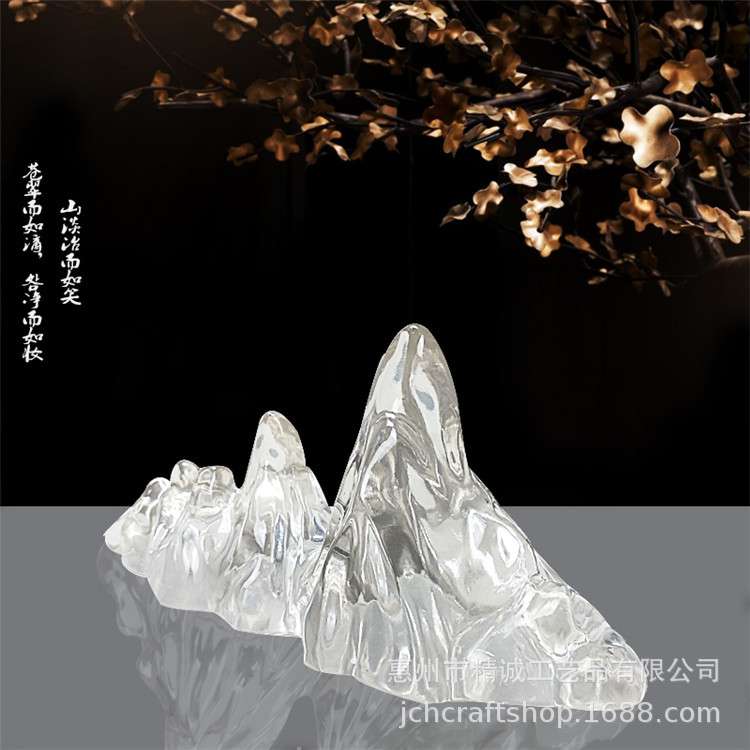 透明树脂摆件中式酒店展厅大型雕塑室内家居装饰落地创意雕塑