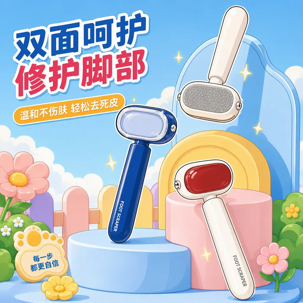 【下单立减50】全新升级双面修脚刀去脚后跟死皮老茧多功能磨脚HX