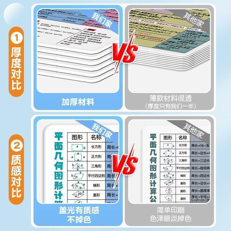 【下单立减50】小学立体数学公式大全平面图形计算面积容积公式WZ