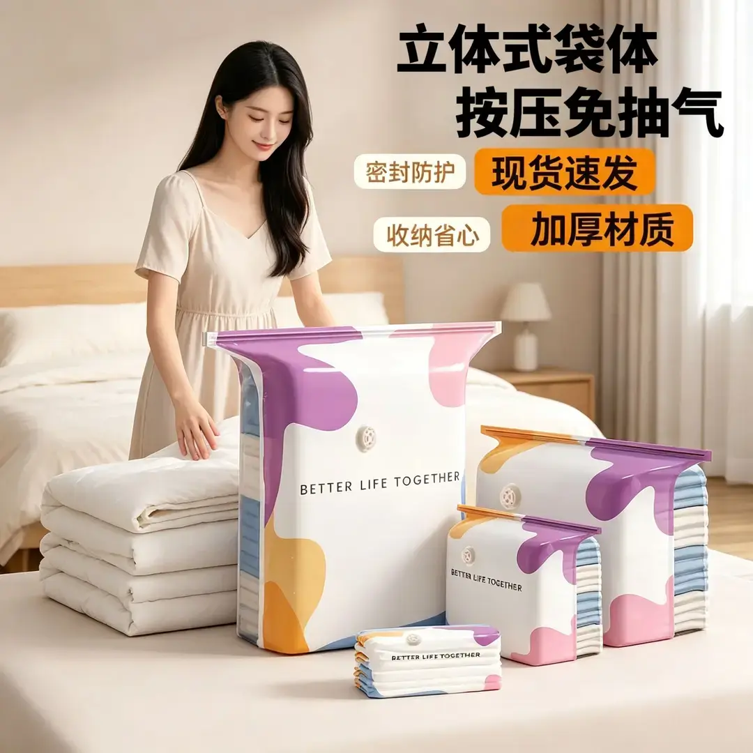 【下单立减50】家用立体收纳压缩换季衣服棉被真空压缩收纳袋HX