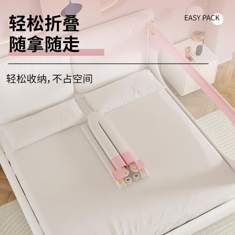 免打孔儿童床边围栏三面一体宝宝防摔围栏加高可升降防护床围栏