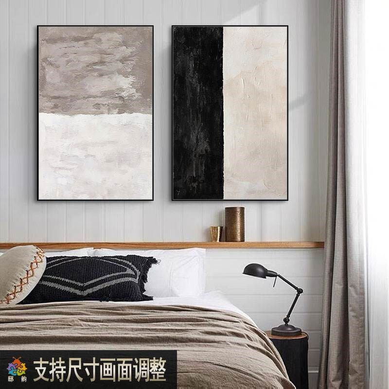 宅寂侘寂的装饰画玄关墙面挂画寂侘风无框画民宿酒店房间壁画定制