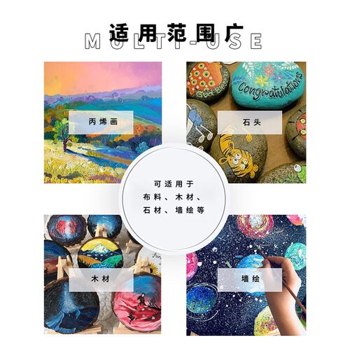 安格尔艺术级丙烯颜料罐装彩绘高级灰防水无甲醛画家专用防晒墙绘