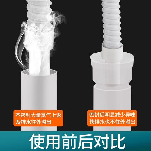 PVC下水管内插直接大变小接头异径直通50/75转换32塑料排水管配件