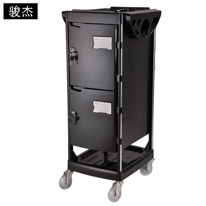 新款美容美发工具车 发廊小推车理髲店烫染双门带锁不锈钢架推车
