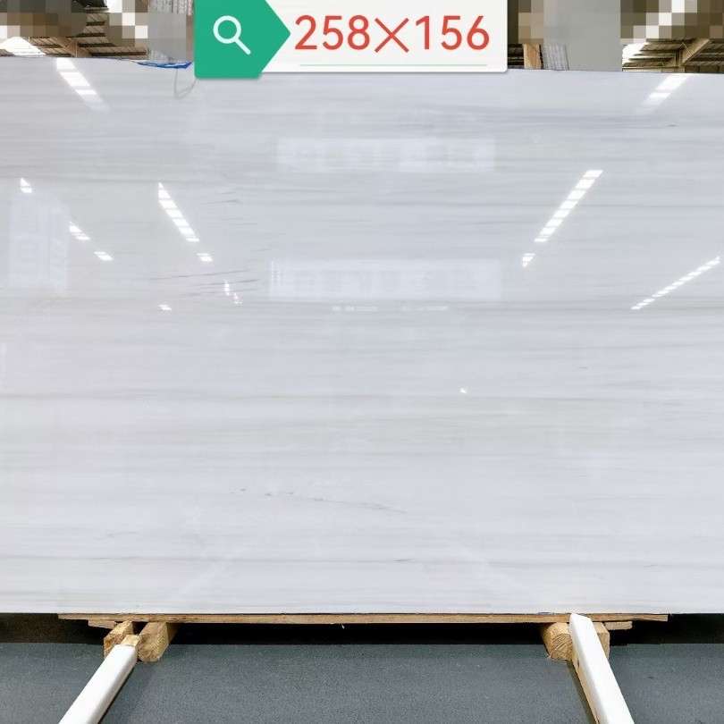 雅士白玉大理石瓷砖现代简约素色地砖办公室工程地板砖通体大理石