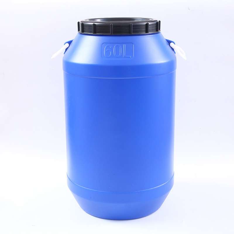 60升蓝色圆桶化工水桶酵素桶塑料桶加厚沤肥圆桶耐摔工业级桶供应