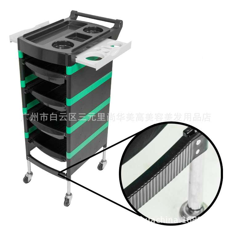 新款烫染发型师加固专用手推杠车复古美发车发廊工具小推车理发店