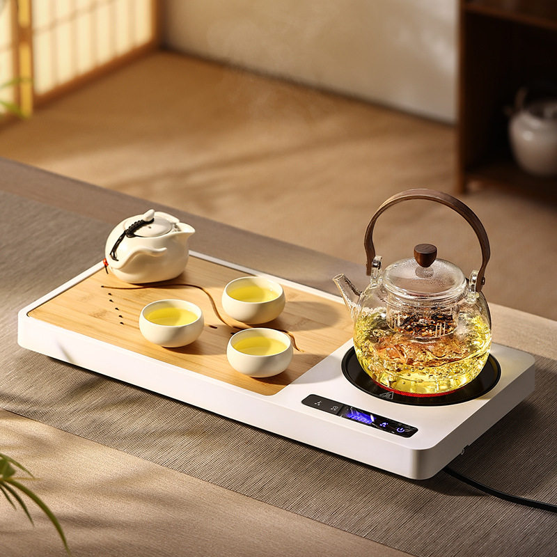 福也茶盘烧水壶一体茶具套装家用客厅功夫泡茶台办公茶海茶托盘