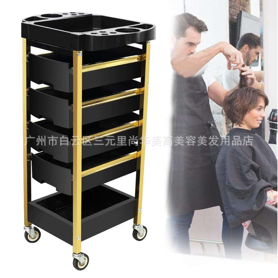 新款不锈钢美发店杠车网红小推车发廊工具理发剪发专用烫染车MG