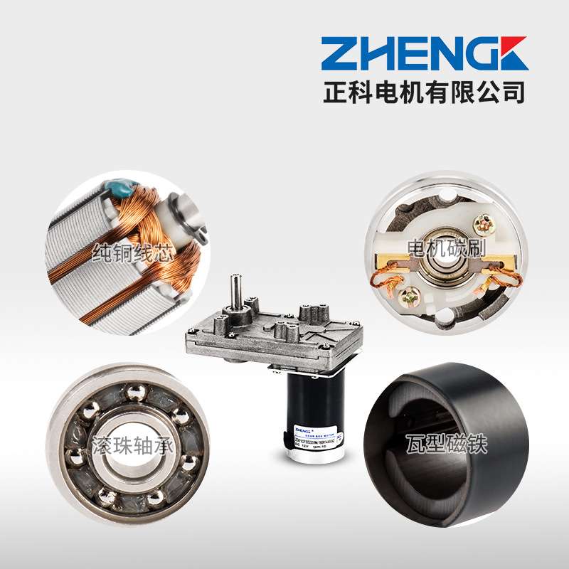 ZGB102FEE 正科电机偏心微型高速马达涡轮蜗杆直流减速电机12V24V