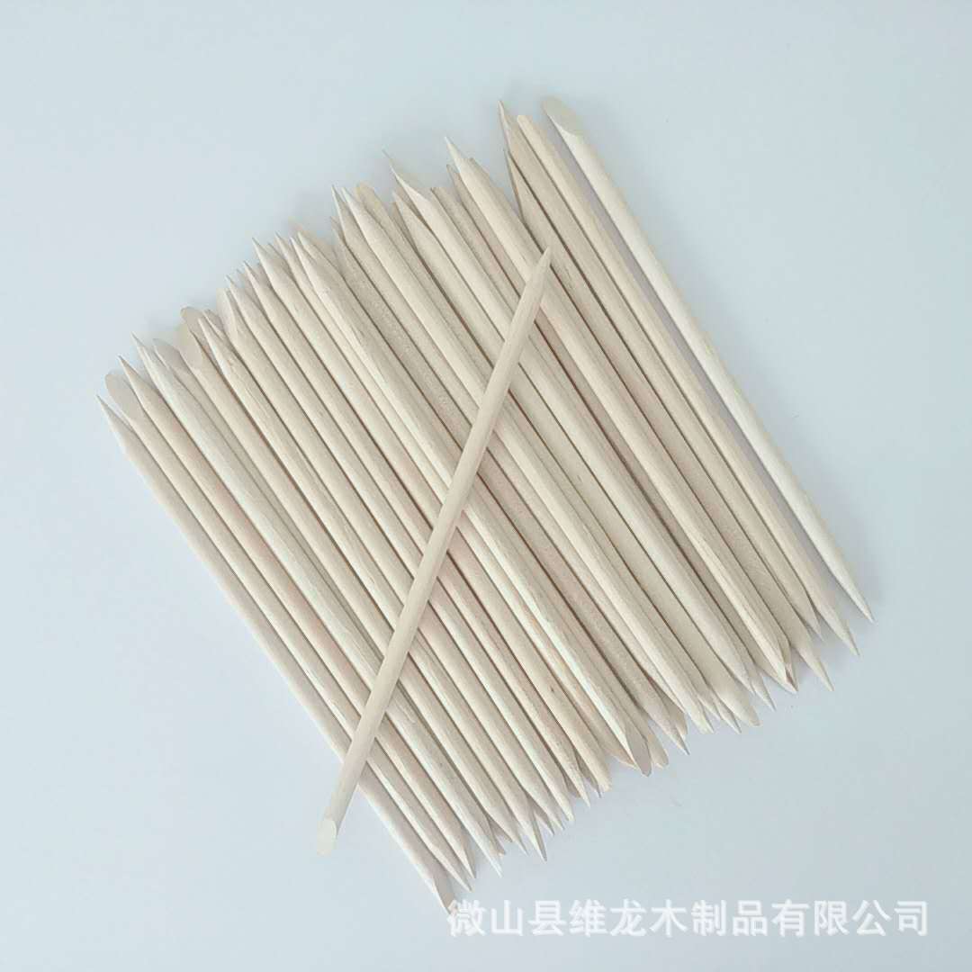 美甲工具 桔木棒木签死皮推11.4cm双头桔木棒100根袋装点钻棒