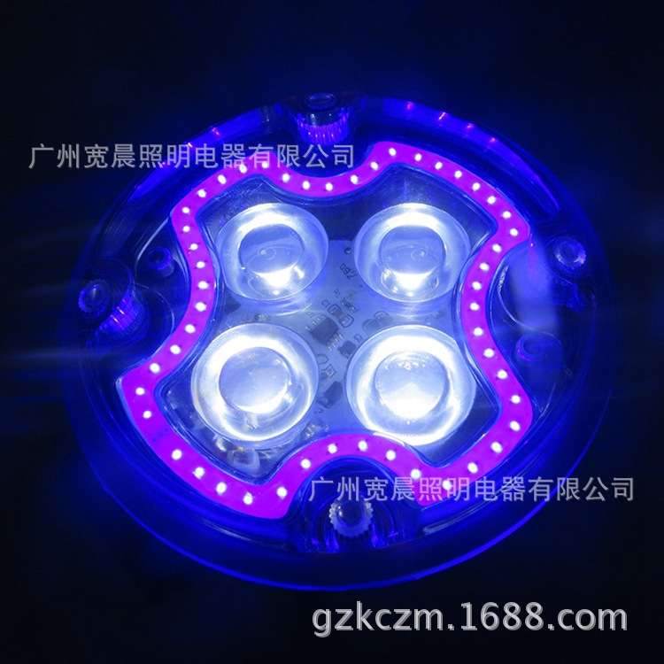 12W LED工作灯小太阳天使眼爆闪灯前杠中网雾灯适用牧马人A柱射灯