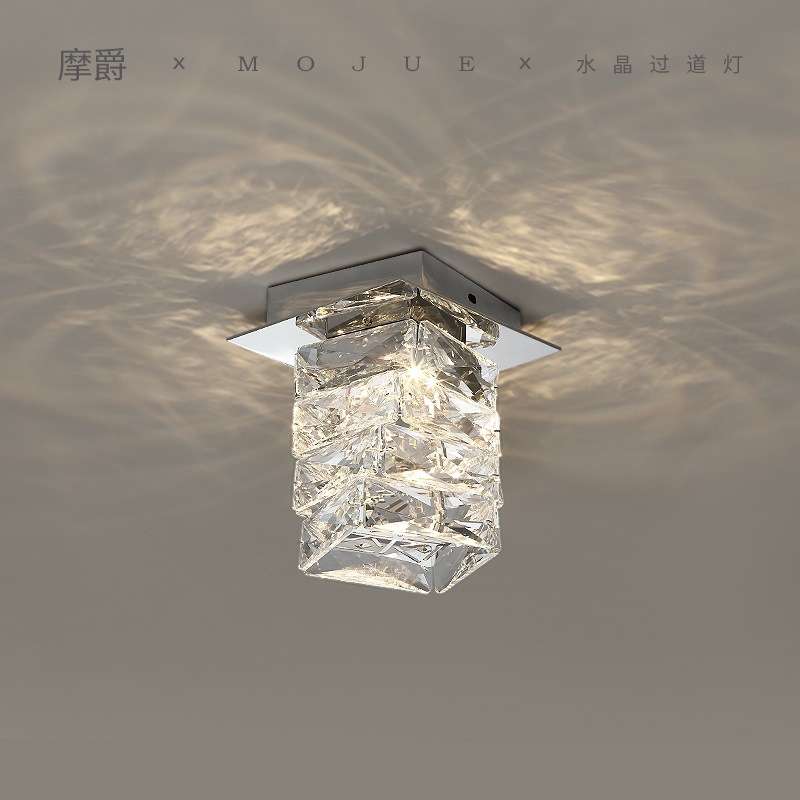 玄关过道灯北欧吊灯轻奢走廊灯吸顶灯小水晶灯入户灯具阳台灯门厅