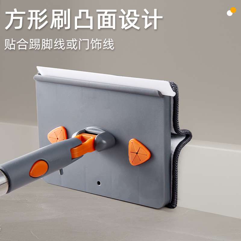 新款多功能擦墙神器擦厨房墙壁天花板清洁工具家用可折叠三角拖把