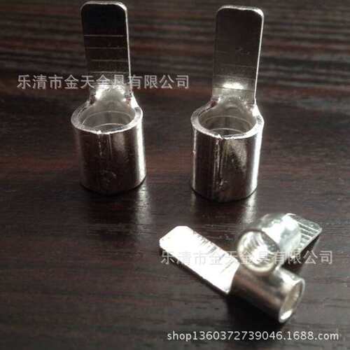C45片型接线预绝缘端子冷压接线耳DBN紫铜绝缘端子柱接线铜鼻子