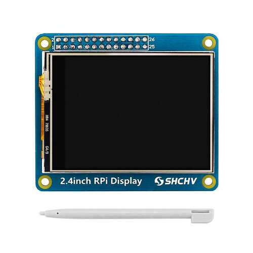 树莓派4B/3B+/3A+/Zero 2W 2.4寸LED电阻触摸屏SPI显示屏低功耗