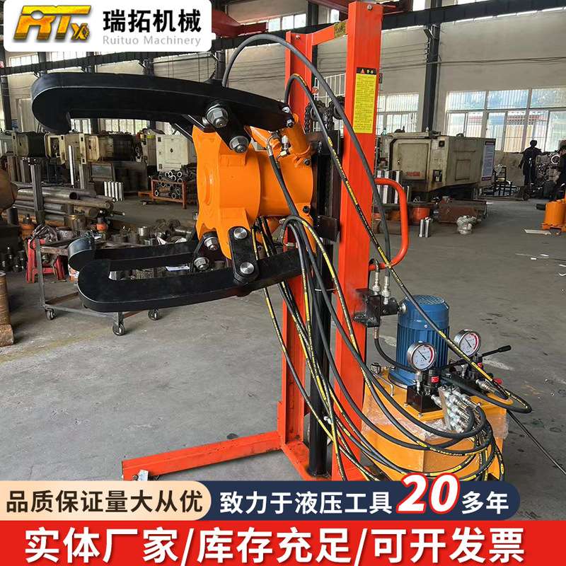 四爪电动液压拉马小车式升降拔轮器拆卸轴承工具推车式