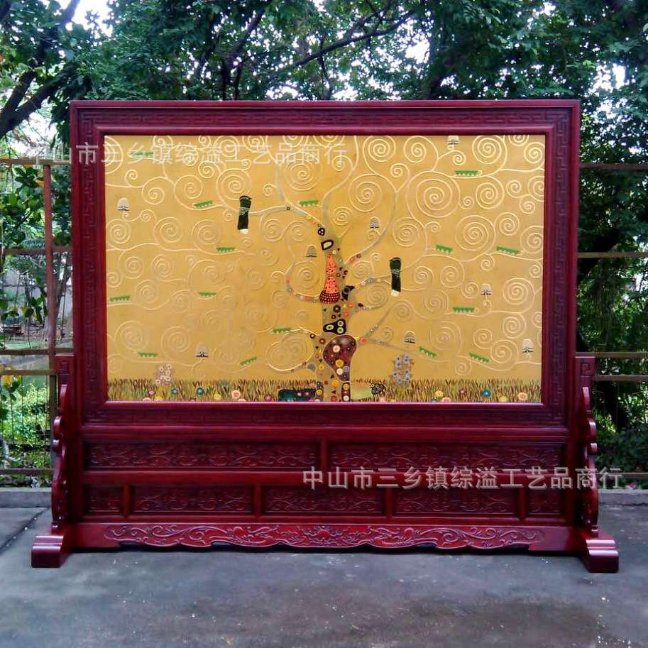 立式屏风客厅入户玄关隔断家用进门办公室会议室摆件遮挡风水座屏